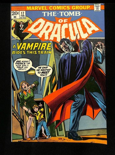 Cover Scan: Tomb Of Dracula #17 VF/NM 9.0 Death Rides the Rails! Blade Bitten By Dracula! - Item ID #438456