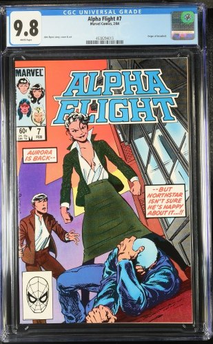 Cover Scan: Alpha Flight #7 CGC NM/M 9.8 White Pages Origin of Snowbird! - Item ID #439913