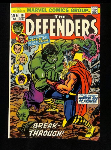 Cover Scan: Defenders #10 VF+ 8.5 Thor vs Incredible Hulk! - Item ID #440433