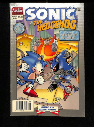 Cover Scan: Sonic the Hedgehog #25 VG/FN 5.0 B newsstand Variant Cover B Newsstand - Item ID #440566