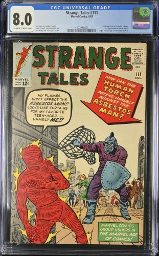 Cover Scan: Strange Tales #111 CGC VF 8.0 2nd Appearance Doctor Strange!! - Item ID #440735
