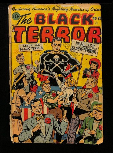 Cover Scan: The Black Terror #25 FA/GD 1.5 Alex Schomburg Cover! Golden Age! - Item ID #443784