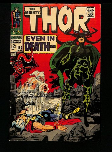Cover Scan: Thor #150 FN/VF 7.0 Hela! Origin Inhumans! Stan Lee And Jack Kirby! - Item ID #444394