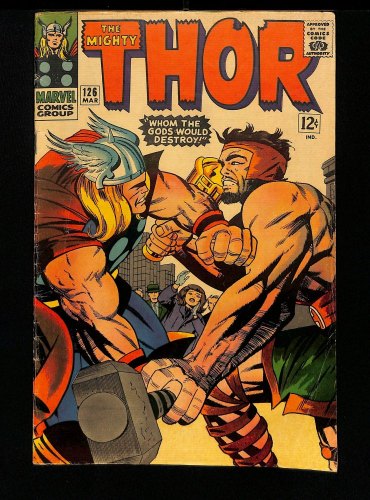 Cover Scan: Thor #126 VG+ 4.5 1st issue Hercules Cover! Jack Kirby Cover! - Item ID #444397