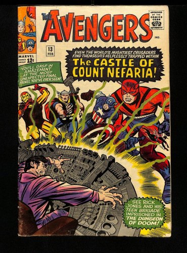 Cover Scan: Avengers #13 VG/FN 5.0 1st Appearance Count Nefaria! Jack Kirby! - Item ID #445270