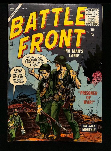 Cover Scan: Battlefront #31 FN+ 6.5 Joe Sinnott! Behind Enemy Lines! Russ Heath Cover! - Item ID #445498