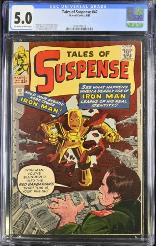 Cover Scan: Tales Of Suspense #42 CGC VG/FN 5.0 - Item ID #446421