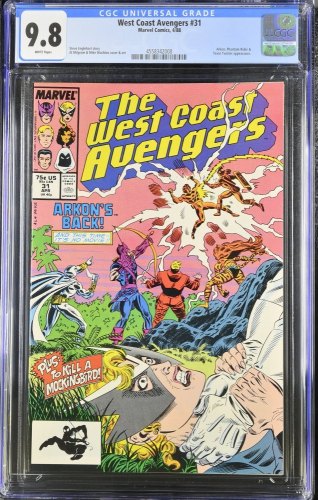 Cover Scan: West Coast Avengers #31 CGC NM/M 9.8 White Pages - Item ID #447277