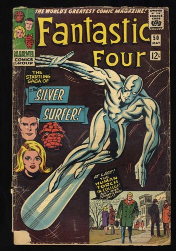 Cover Scan: Fantastic Four #50 GD- 1.8 3rd Appearance Silver Surfer! - Item ID #447696