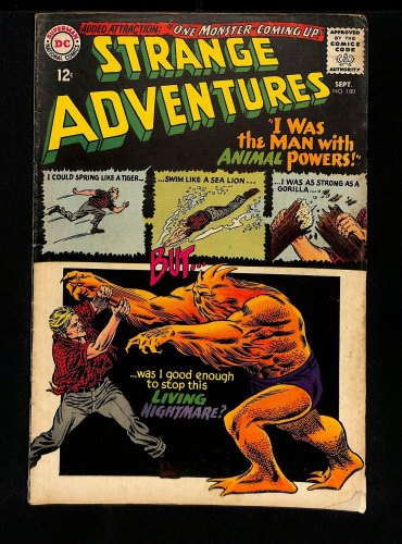 Cover Scan: Strange Adventures #180 VG+ 4.5 1st Appearance Animal Man! - Item ID #448524