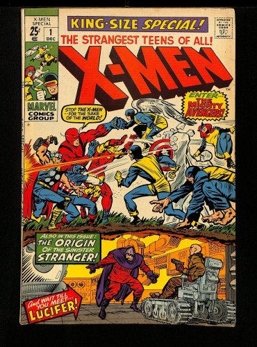 Cover Scan: X-Men Annual #1 FN/VF 7.0 Stan Lee! Jack Kirby! Origin of the Stranger! - Item ID #448545
