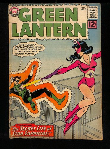 Cover Scan: Green Lantern #16 FA/GD 1.5 Origin and 1st Appearance Star Sapphire! - Item ID #448549