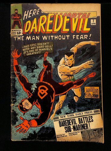 Cover Scan: Daredevil #7 FA/GD 1.5 1st New Red Costume! Sub-Mariner App!  - Item ID #448880