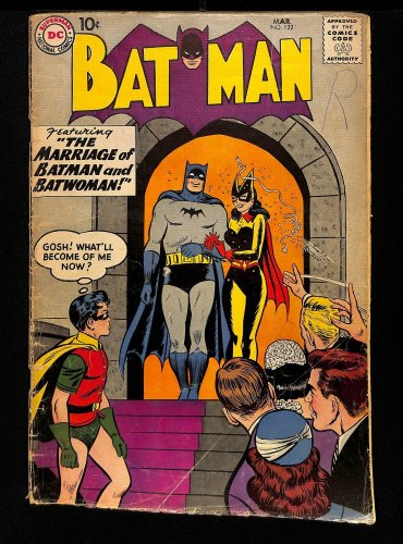 Cover Scan: Batman #122 GD- 1.8 Batwoman Robin Blackjack! Swan/Kaye Cover Art! - Item ID #450387