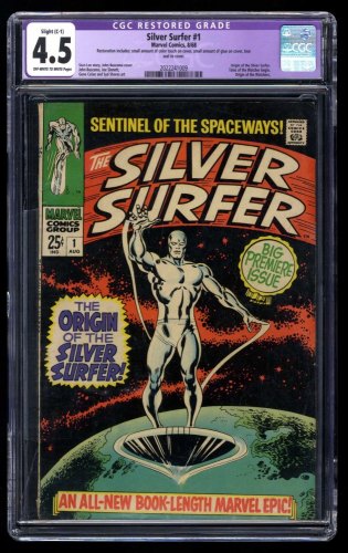 Cover Scan: Silver Surfer #1 CGC VG+ 4.5 Origin Issue 1st Solo Title! - Item ID #452865