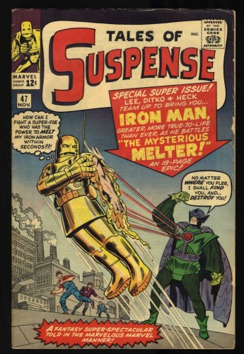 Cover Scan: Tales Of Suspense #47 FN 6.0 Iron Man 1st Appearance Melter! - Item ID #454173