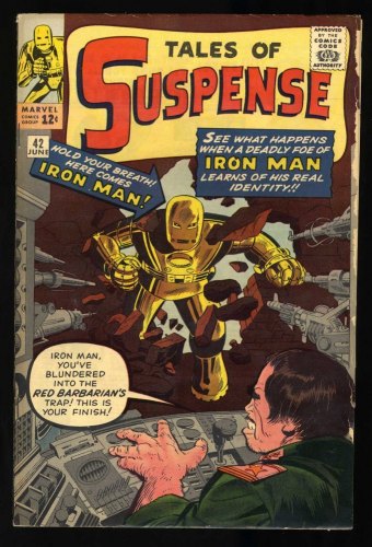 Cover Scan: Tales Of Suspense #42 FN- 5.5 4th App Iron Man! Jack Kirby/Don Heck Cover! - Item ID #454210