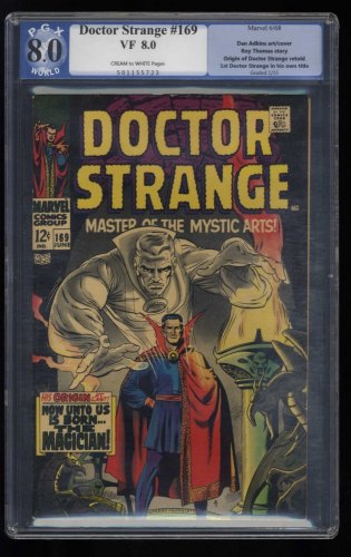 Cover Scan: Doctor Strange #169 PGX VF 8.0 1st Solo Title! Origin Retold! - Item ID #454266