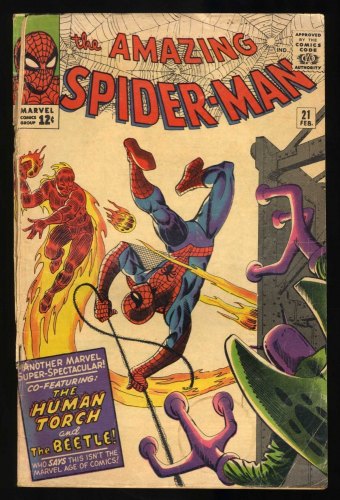 Cover Scan: Amazing Spider-Man #21 P 0.5 See Description Human Torch Beetle Appearance! - Item ID #454737