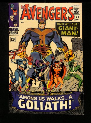 Cover Scan: Avengers #28 FN/VF 7.0 1st Appearance Collector! Giant-Man Becomes Goliath! - Item ID #455792