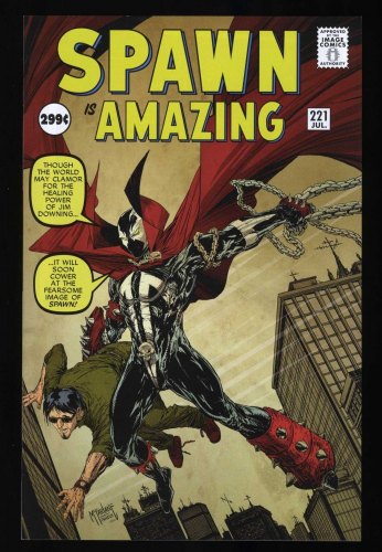Cover Scan: Spawn #221 NM+ 9.6 Amazing Fantasy 15 Homage! - Item ID #456548