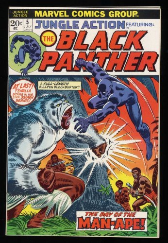Cover Scan: Jungle Action #5 VF 8.0 1st Black Panther in title! Roy Thomas! - Item ID #456583