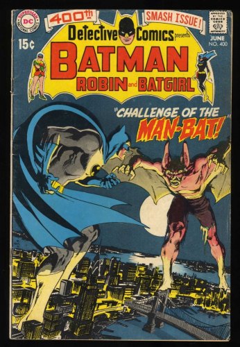 Cover Scan: Detective Comics (1937) #400 VG/FN 5.0 1st Man-Bat! Neal Adams Cover! - Item ID #456627