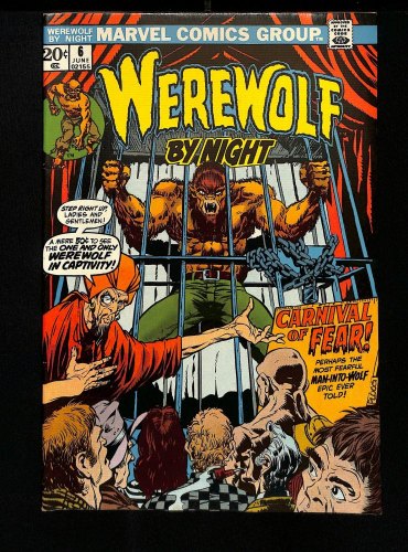 Cover Scan: Werewolf By Night #6 NM- 9.2 Carnival Of Fear! Mike Ploog Cover Art! - Item ID #457646
