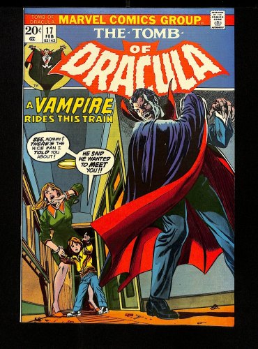 Cover Scan: Tomb Of Dracula #17 NM+ 9.6 Death Rides the Rails! Blade Bitten By Dracula! - Item ID #457662
