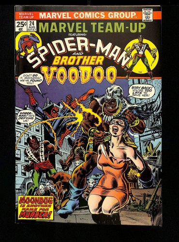 Cover Scan: Marvel Team-Up #24 NM- 9.2 Bondage Cover! Brother Voodoo Appearance! - Item ID #457718