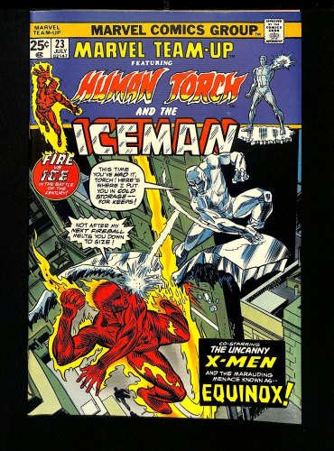 Cover Scan: Marvel Team-Up #23 NM 9.4 Human Torch Ice Man! - Item ID #457719