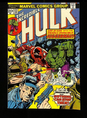 Cover Scan: Incredible Hulk (1962) #172 VF/NM 9.0 Origin of Juggernaut! Hulk! - Item ID #457726