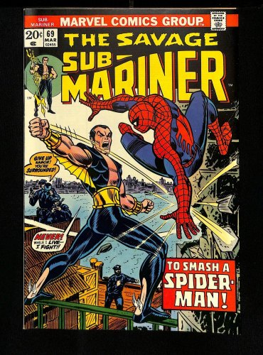 Cover Scan: Sub-Mariner #69 NM 9.4 Spider-Man Appearance! - Item ID #457786