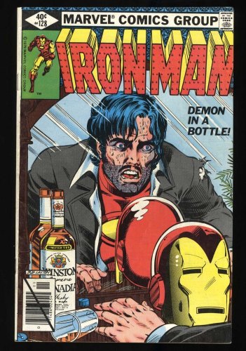 Cover Scan: Iron Man #128 FN+ 6.5 Tony Stark Demon in a Bottle! - Item ID #459522