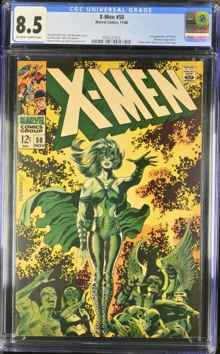 Cover Scan: X-Men #50 CGC VF+ 8.5 Jim Steranko Cover! 2nd Appearance Polaris! - Item ID #460330