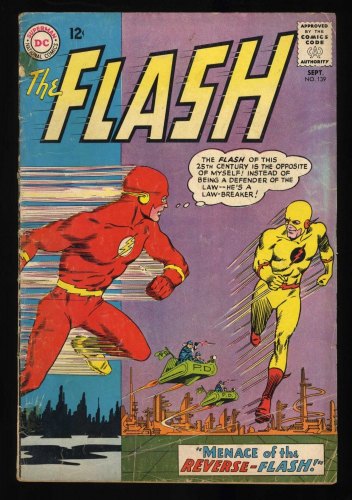Cover Scan: Flash #139 VG- 3.5 1st Appearance and Origin Reverse Flash! - Item ID #460370