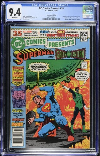 Cover Scan: DC Comics Presents #26 CGC NM 9.4 Newsstand Variant - Item ID #461031
