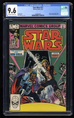 Cover Scan: Star Wars #71 CGC NM+ 9.6 1st Appearance Bossk! - Item ID #461057