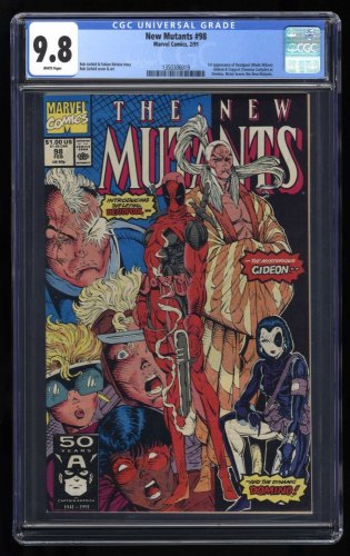 Cover Scan: New Mutants #98 CGC NM/M 9.8 1st Appearance Deadpool!  - Item ID #461058