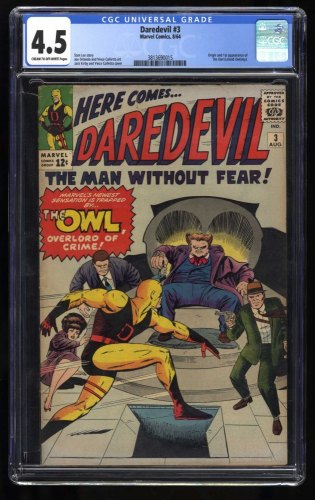 Cover Scan: Daredevil #3 CGC VG+ 4.5 1st Appearance and Origin of the Owl! - Item ID #461068