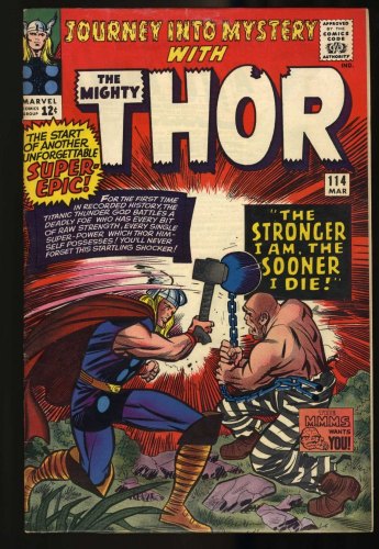 Cover Scan: Journey Into Mystery #114 FN+ 6.5 1st Appearance Absorbing Man! - Item ID #461184