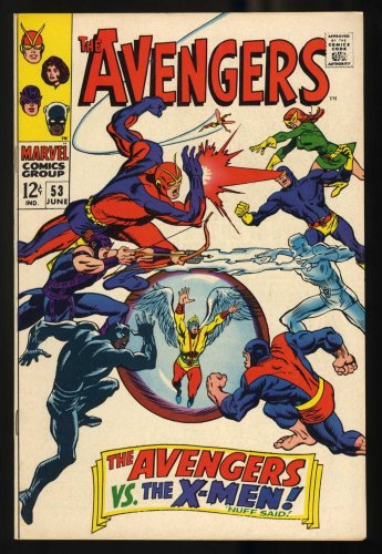 Cover Scan: Avengers #53 FN- 5.5 Avengers Vs X-Men! Buscema Cover! 1968!  - Item ID #461192