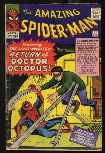 Cover Scan: Amazing Spider-Man #11 GD+ 2.5 Doctor Octopus Appearance!! - Item ID #461193