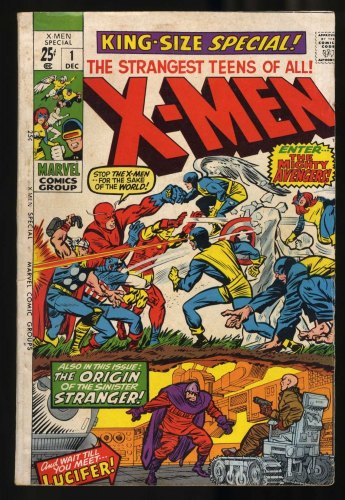 Cover Scan: X-Men Annual #1 FN- 5.5 Stan Lee! Jack Kirby! Origin of the Stranger! - Item ID #461200