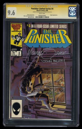 Cover Scan: Punisher (1986) #4 CGC NM+ 9.6 SS Signed Beatty Zeck! Jigsaw Appearance! - Item ID #461341