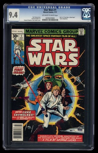 Cover Scan: Star Wars #1 CGC NM 9.4 1st App Luke Skywalker Darth Vader! - Item ID #461346