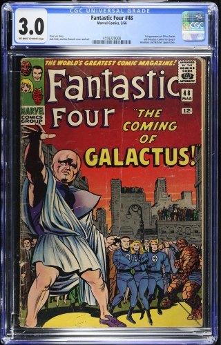 Cover Scan: Fantastic Four #48 CGC GD/VG 3.0 Off White to White 1st Silver Surfer Galactus! - Item ID #461473