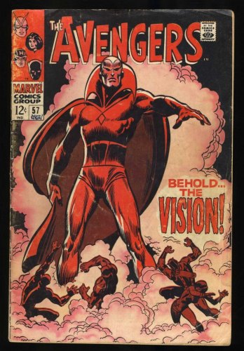 Cover Scan: Avengers #57 VG- 3.5 1st Appearance Vision! Buscema Cover! - Item ID #461638