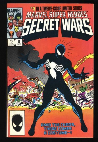 Cover Scan: Marvel Super-Heroes Secret Wars #8 NM- 9.2 1st Black Costume - Item ID #462362