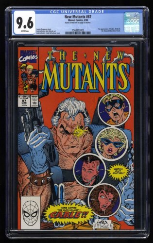 Cover Scan: New Mutants #87 CGC NM+ 9.6 1st Full Appearance of Cable! - Item ID #462417